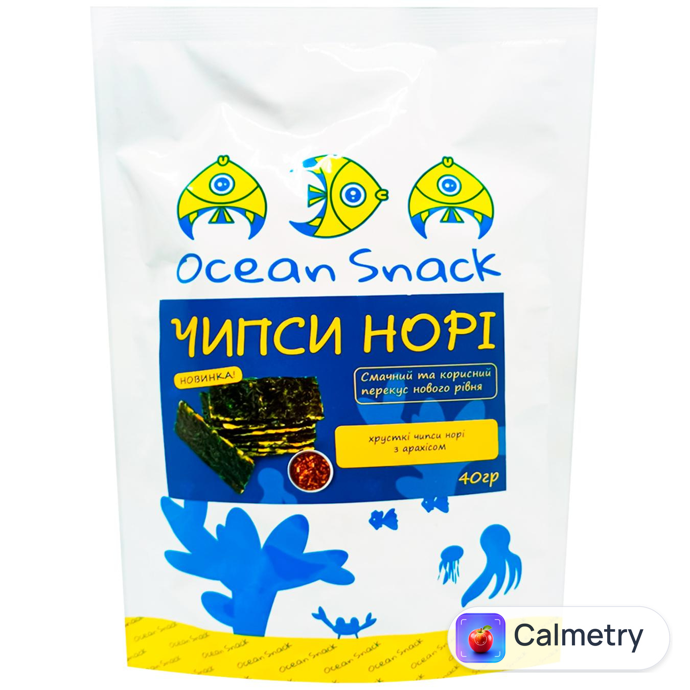 Чипси норі Ocean Snack з арахісом 40г
