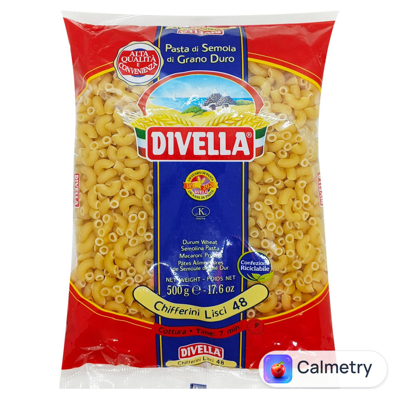 Макаронні вироби Divella Chifferini Lisci №48 500г — фото продукту