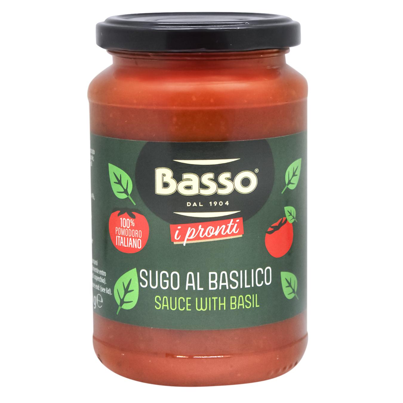 Соус Basso з базиліком 350г — фото продукту