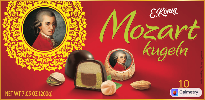 Марципанові цукерки Erich Koenig Mozart Kugeln з фісташковою начинкою 200 г