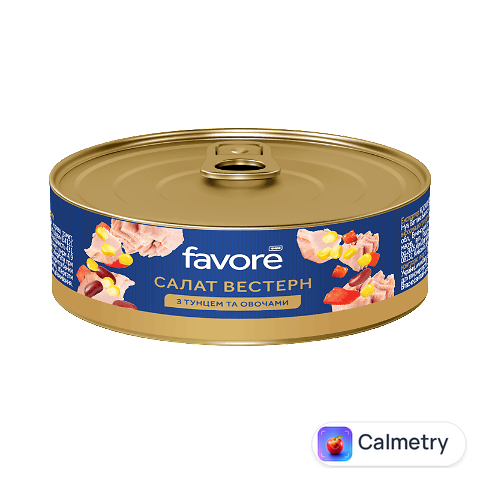 Салат Favore Вестерн з тунцем та овочами, 160г