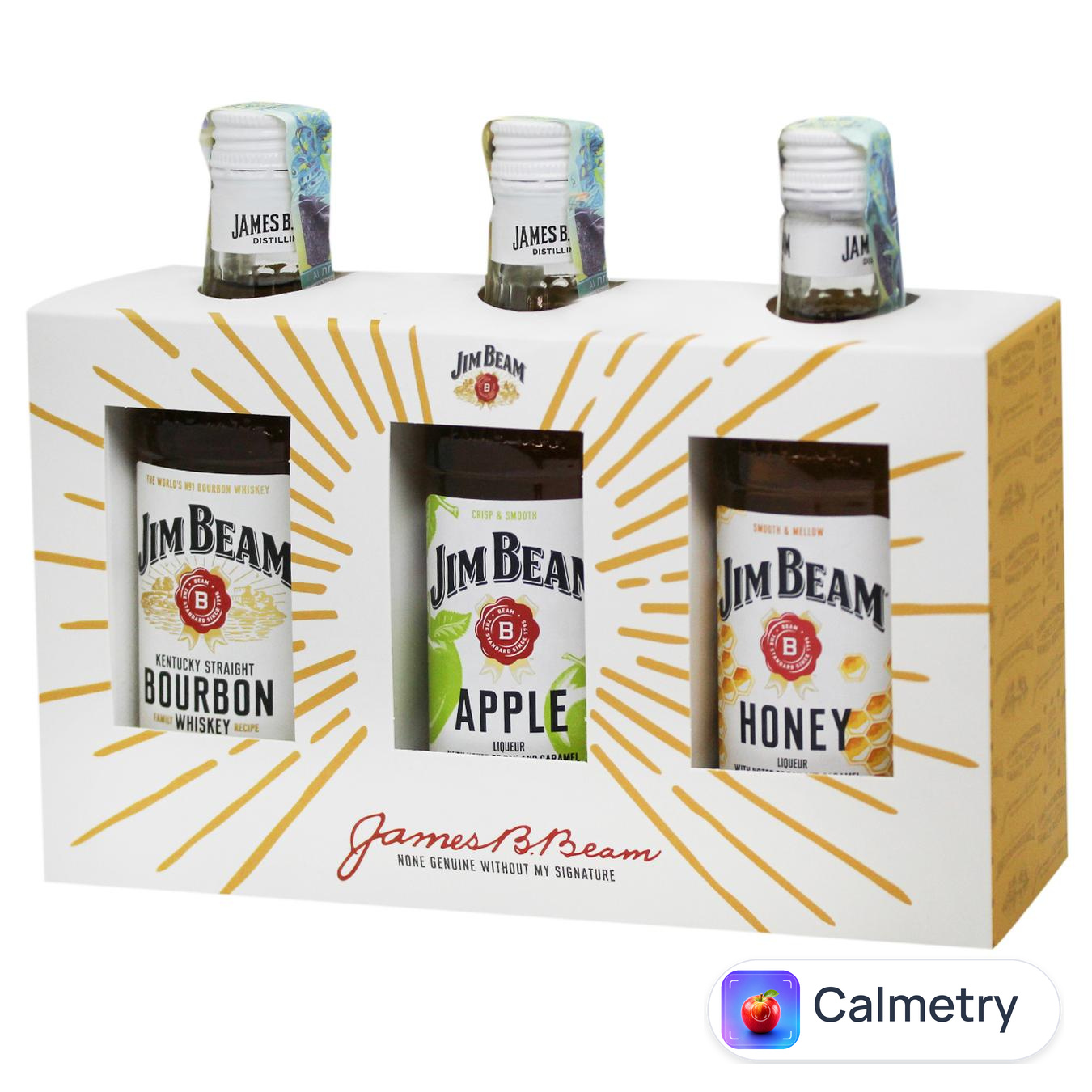Набір віскі Jim Beam White 40%, Jim Beam Honey 32,5%, Jim Beam Apple 32,5% 3х200мл — фото продукту