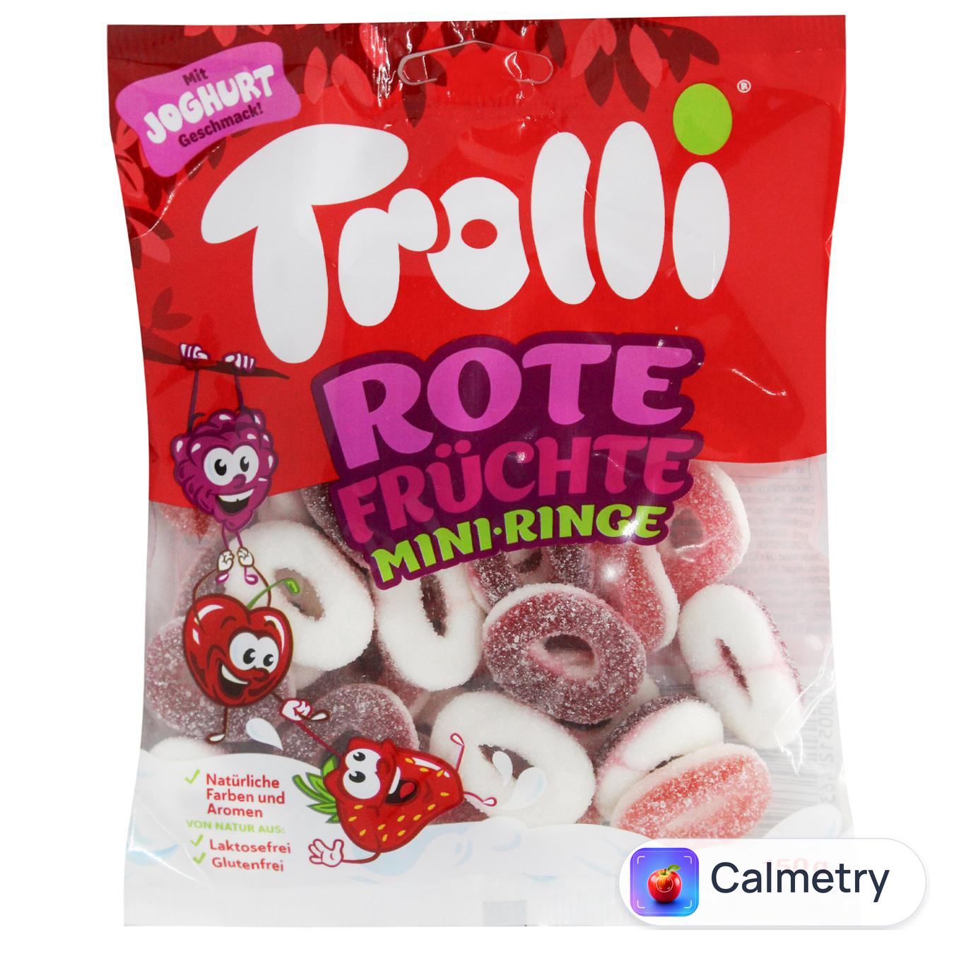 Цукерки Trolli Rote Fruchte Mini Ringe Ягідні кільця желейні 150г