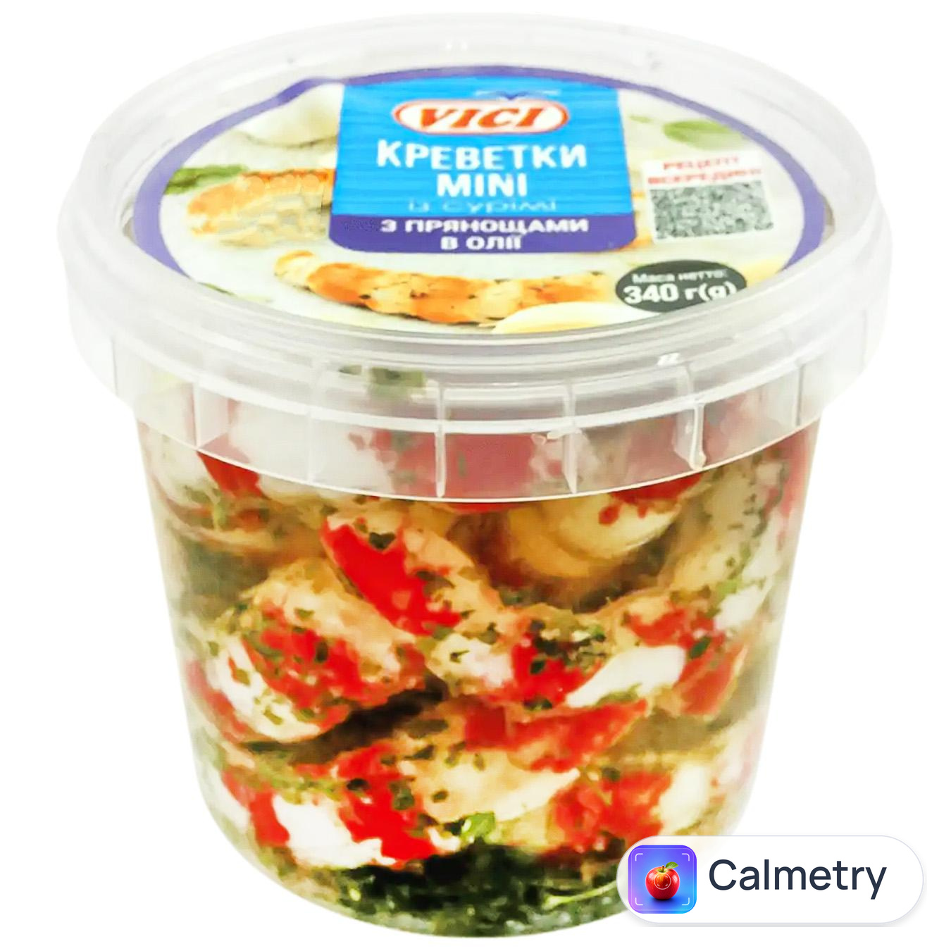 Креветки Vici Mini з сурімі в олії з прянощами в часниковій олії 340г