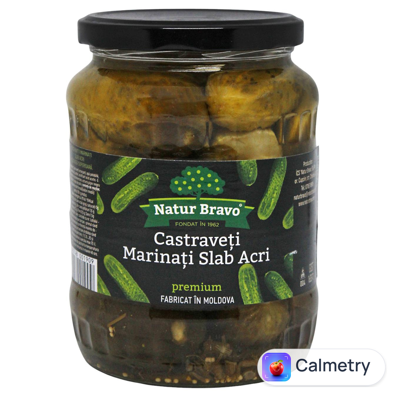Огірки Natur Bravo мариновані слабокислі 720мл