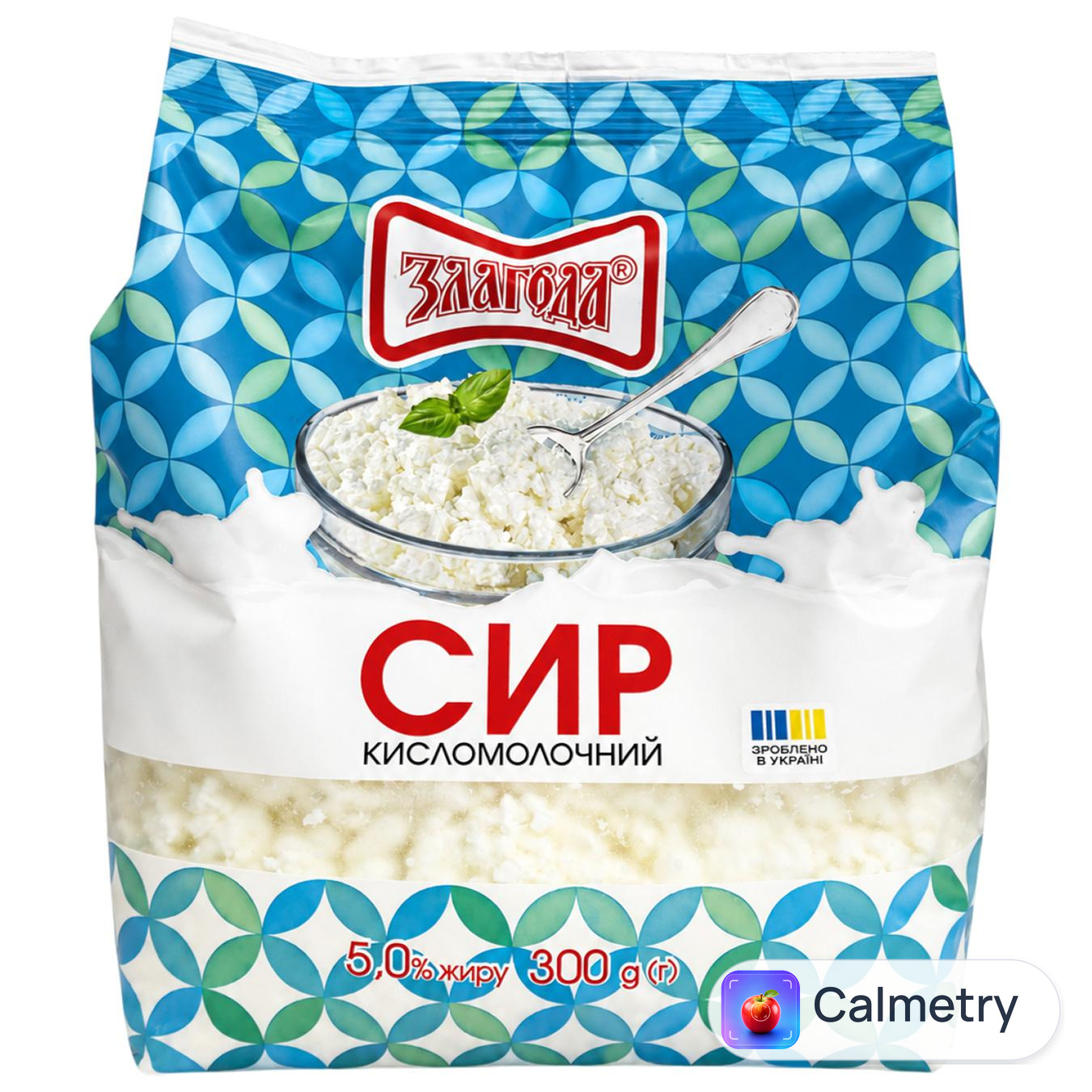 Сир кисломолочний Злагода 5% 300г