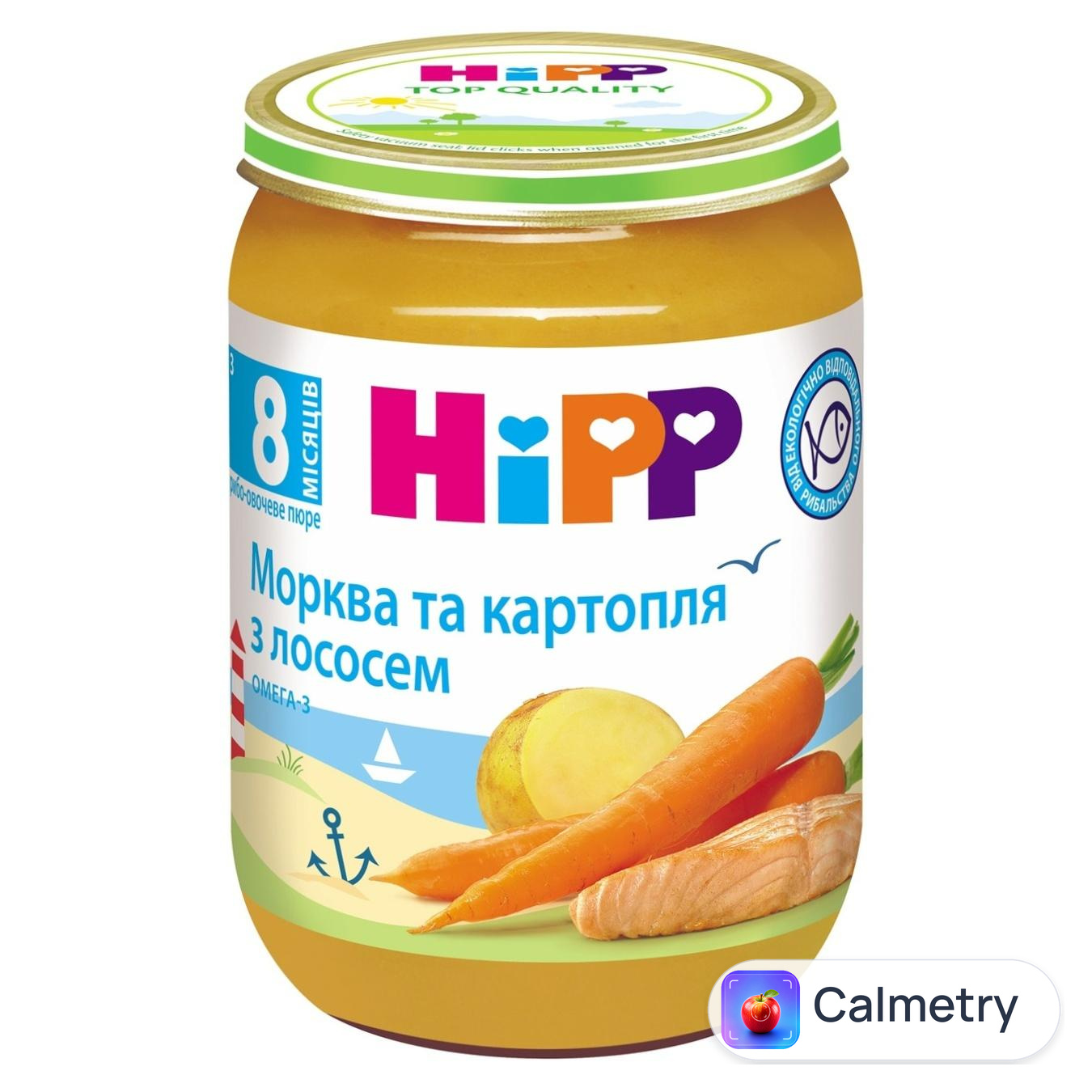 Пюре Hipp Морква та картопля з лососем 190г