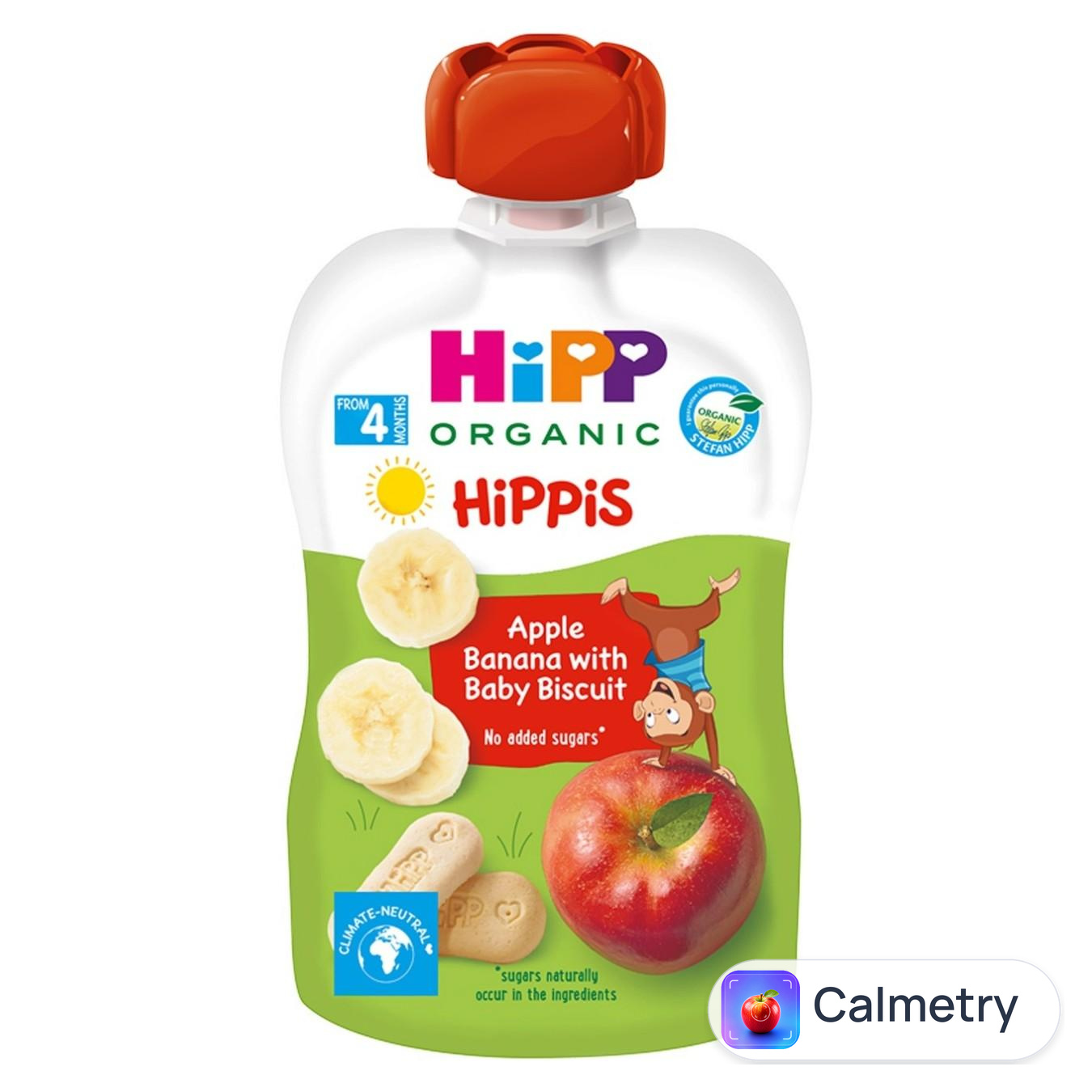 Пюре фруктове Hipp Hippis Яблуко-банан з печивом 100г