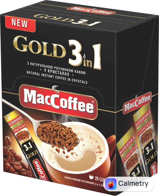 Кавовий напій 3в1 MacCoffee Gold 16 г x 20 шт