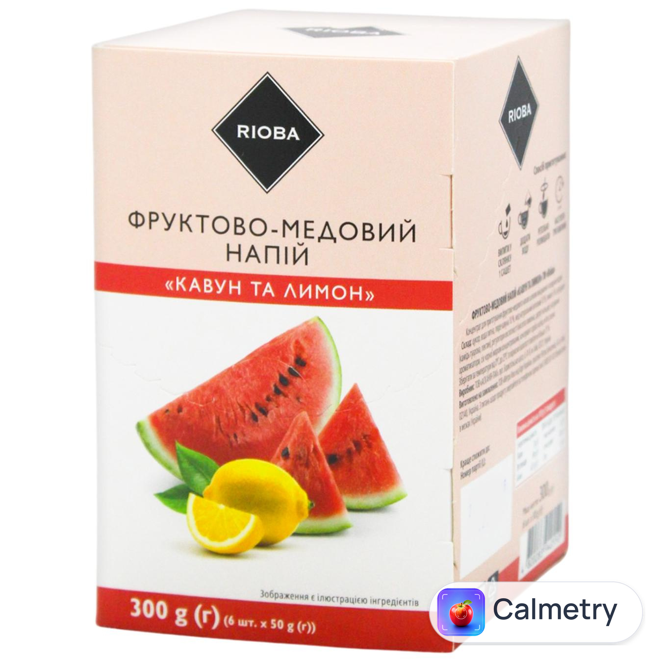 Напій фруктово-медовий Rioba Кавун та лимон 50г х 6шт