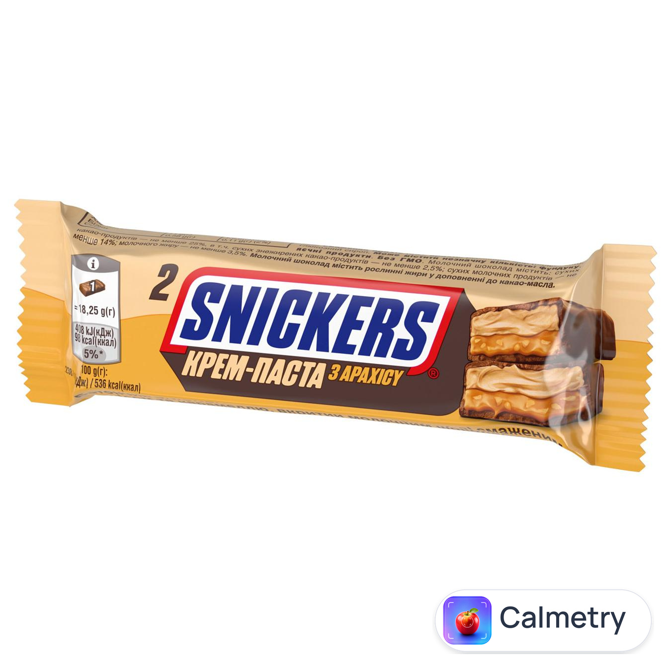 Батончик Snickers шоколадний з арахісовим маслом 36,5г — фото продукту