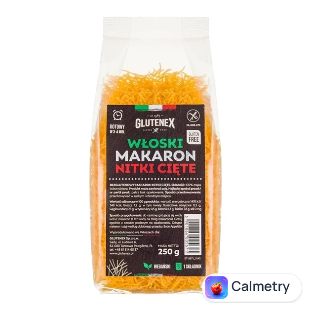 Макарони без глютену вермішель Glutenex 250 г