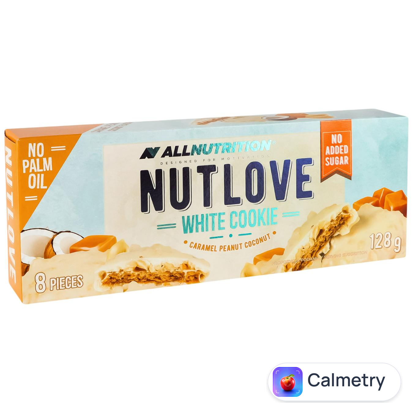 Печиво Allnutrition Nutlove кокосове з карамеллю та арахісом в молочній глазурі 128г
