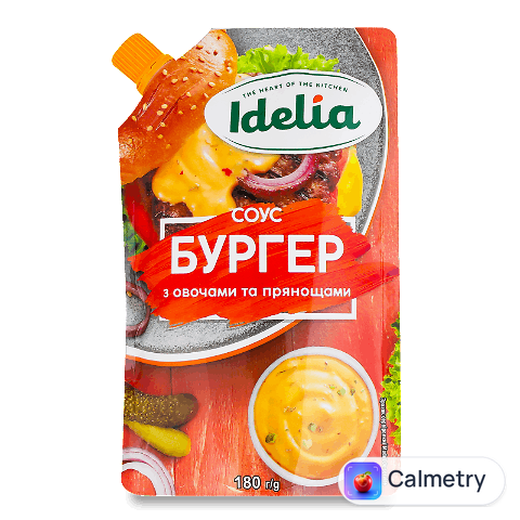 Соус Idelia Бургер з овочами та прянощами, 180г