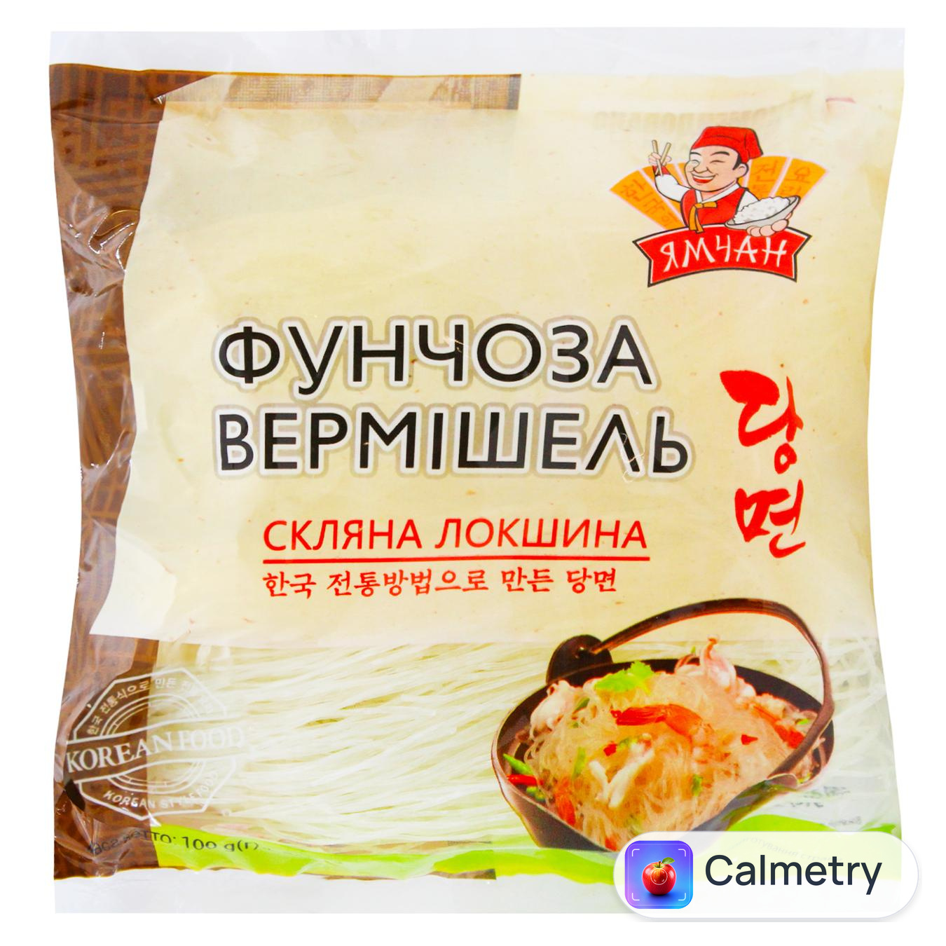 Макаронні вироби Ямчан Фунчоза бобова скляна 100г — фото продукту