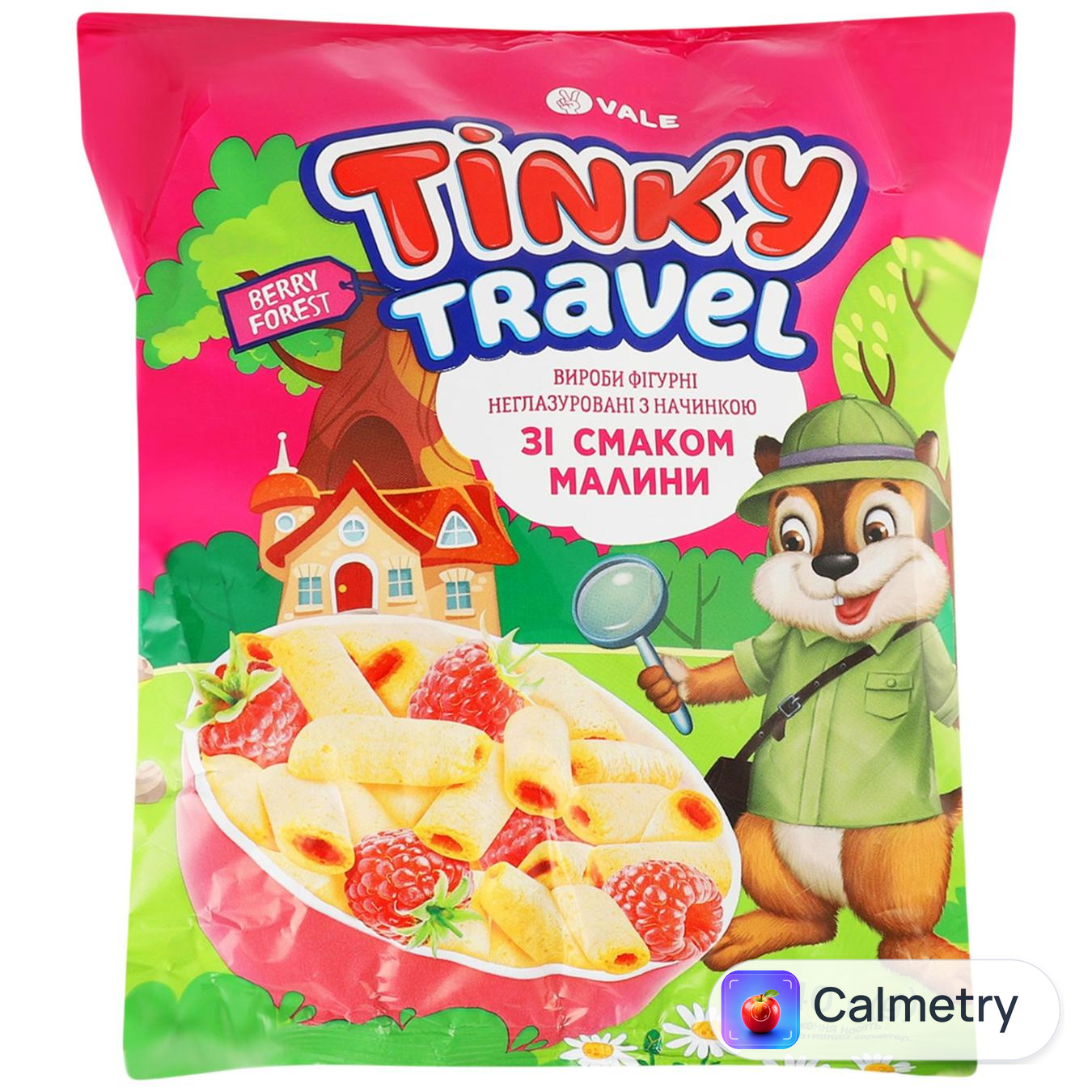 Кукурудзяні палички Vale Tinky Travel зі смаком малини 140г