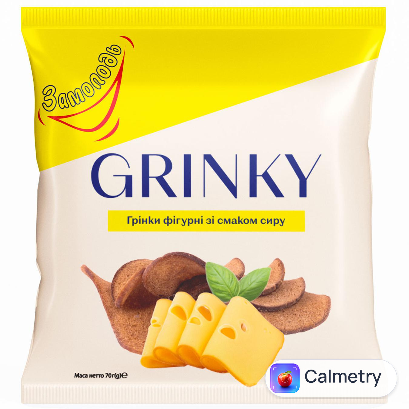 Грінки Замолодь Grinky фігурні зі смаком сиру 70г