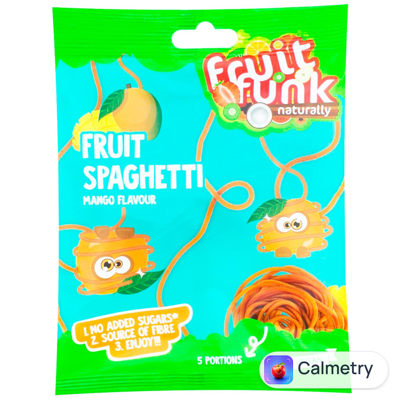 Снек Fruit Funk Фруктові спагетті зі смаком манго 100г