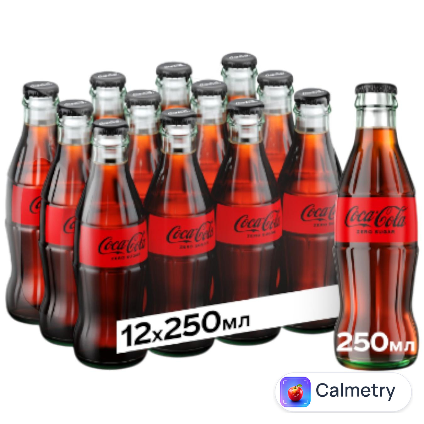 Напій газований Coca-Cola Zero Sugar 250мл 12шт