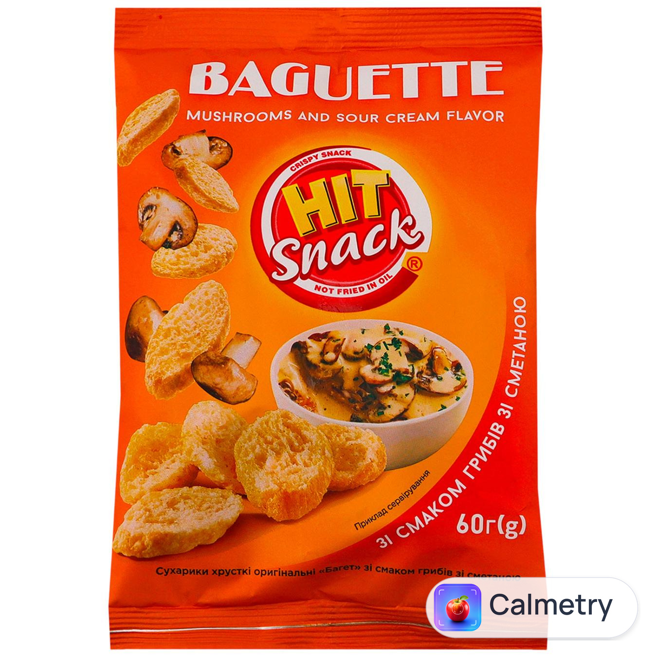 Багет Hit Snack гриби зі сметаною 60г