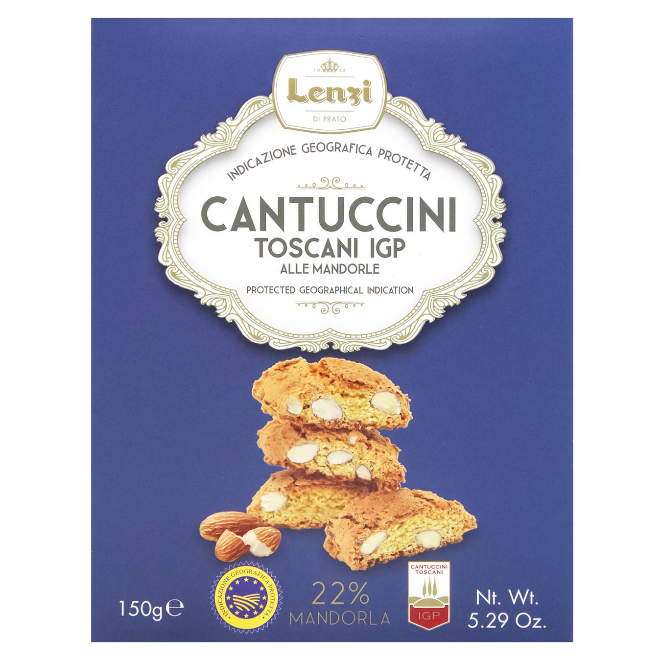 Печиво Lenzi Cantuccini Toscani IGP з мигдалем 150г — фото продукту