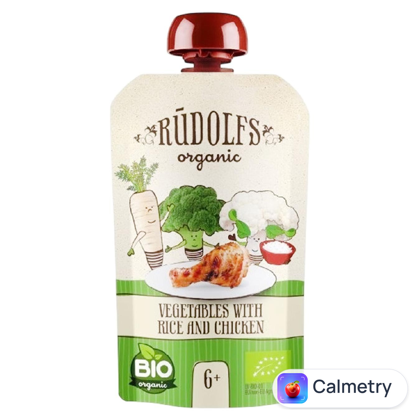 Пюре Rudolfs овочі з рисом та куркою 110г