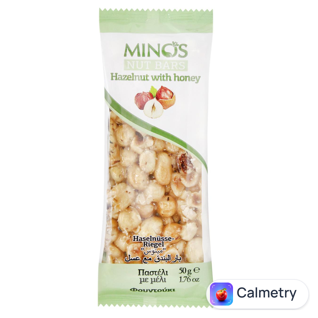 Батончик Minos з фундуком та медом 50г — фото продукту