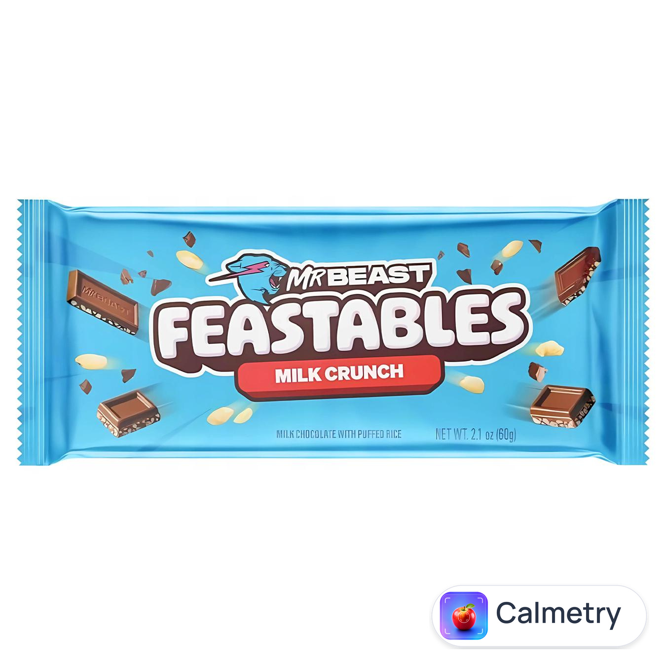 Шоколад молочний MrBeast Feastables з повітряним рисом 60г — фото продукту