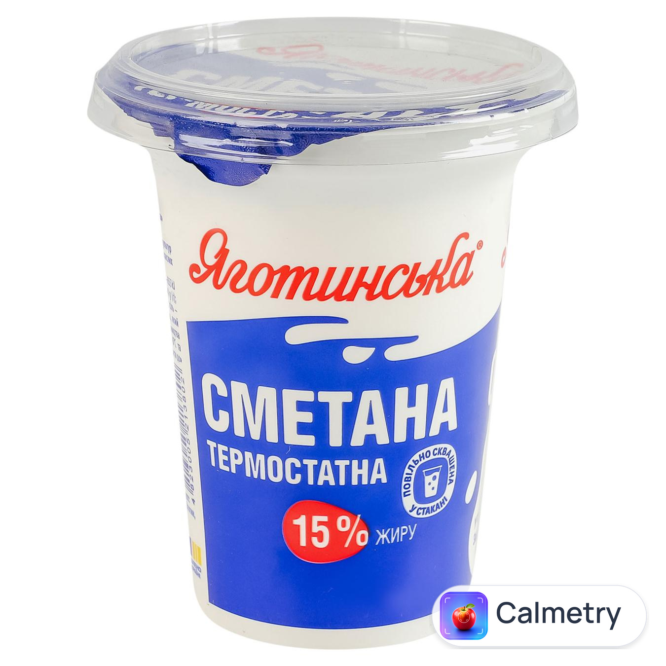 Сметана Яготинська термостатна 15% 300г