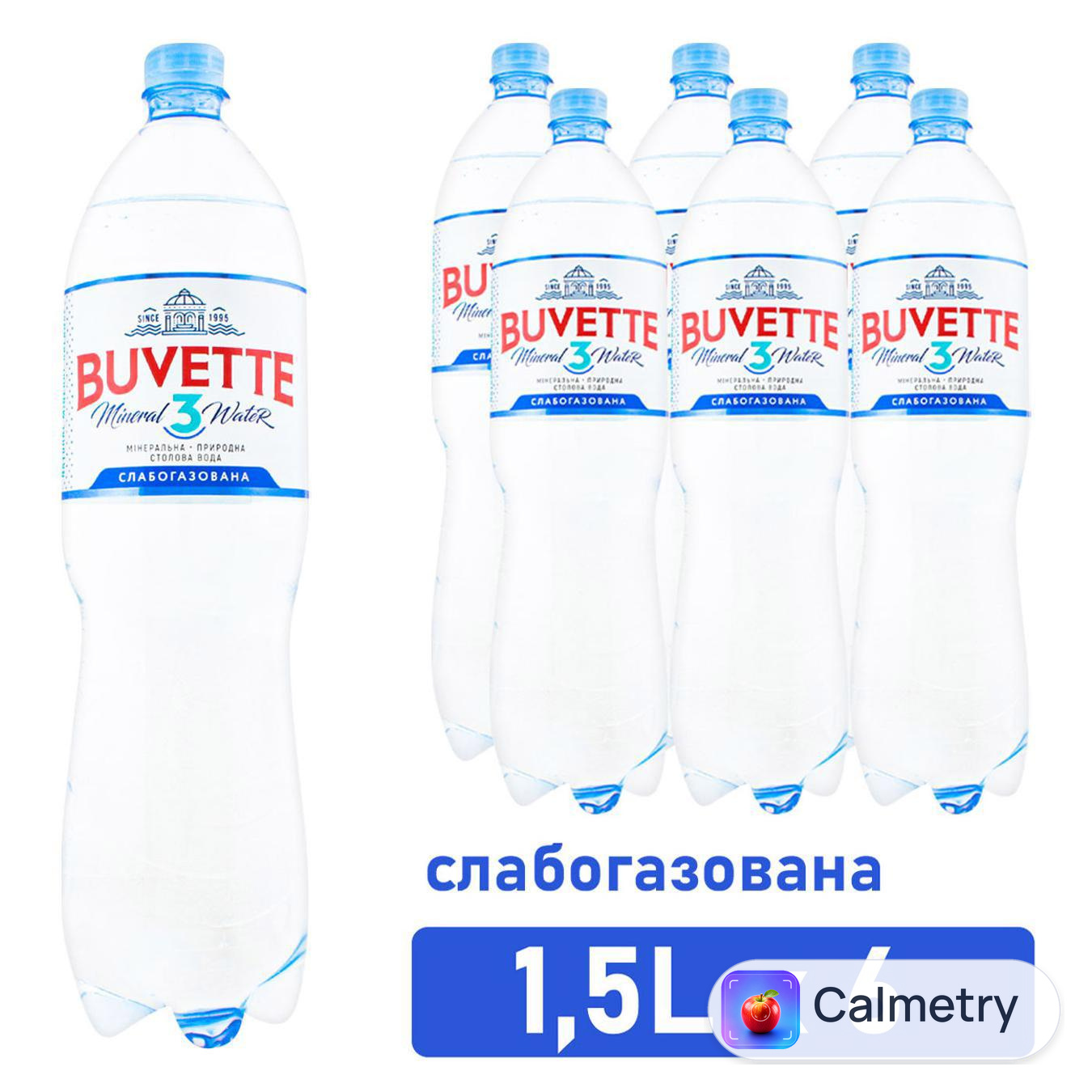 Вода Buvette мінеральна слабогазована 1,5л 6шт