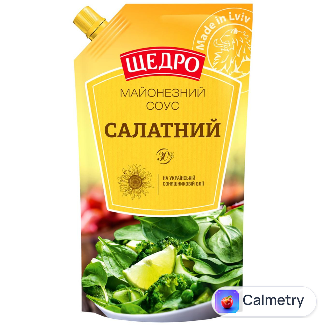 Майонезний соус Щедро Салатний 30% 500г — фото продукту