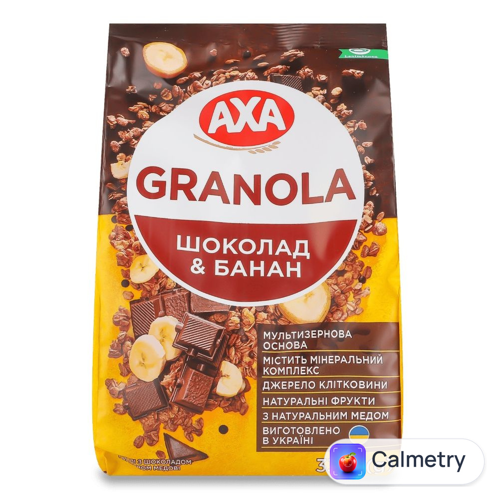 Гранола хрустка з шоколадом і бананом 330г (м/у) АХА