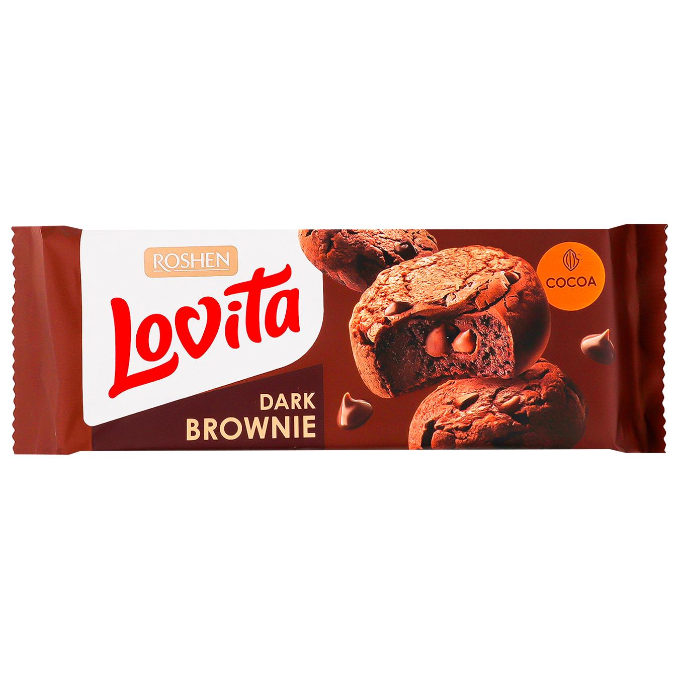 Печиво Roshen Lovita Brownie з какао 152г — фото продукту
