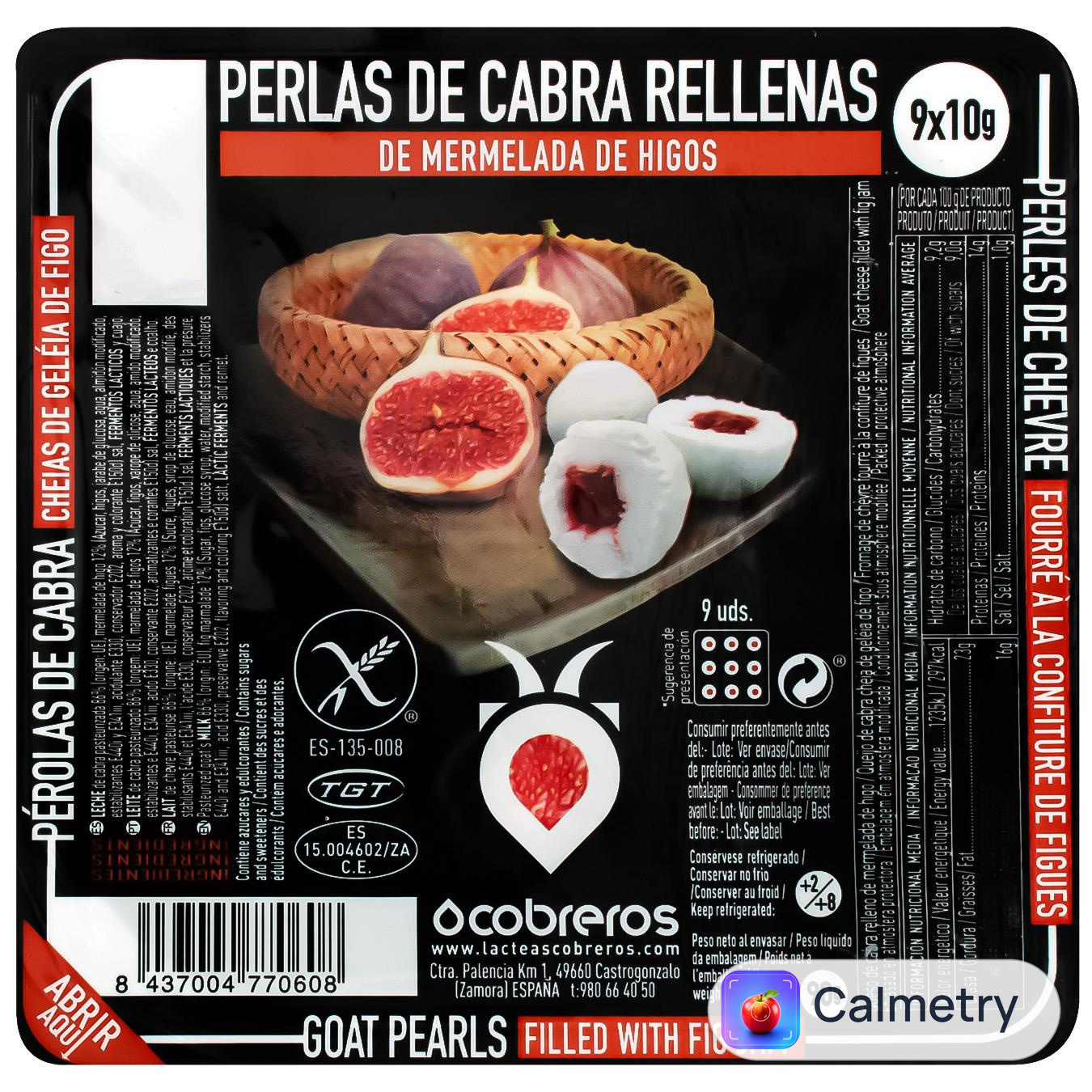 Сир Cobreros Перлина козячий з інжиром 45% 90г