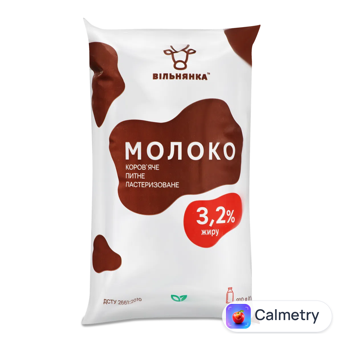 Молоко пастеризоване «Вільнянка» 3,2% п/е 910г