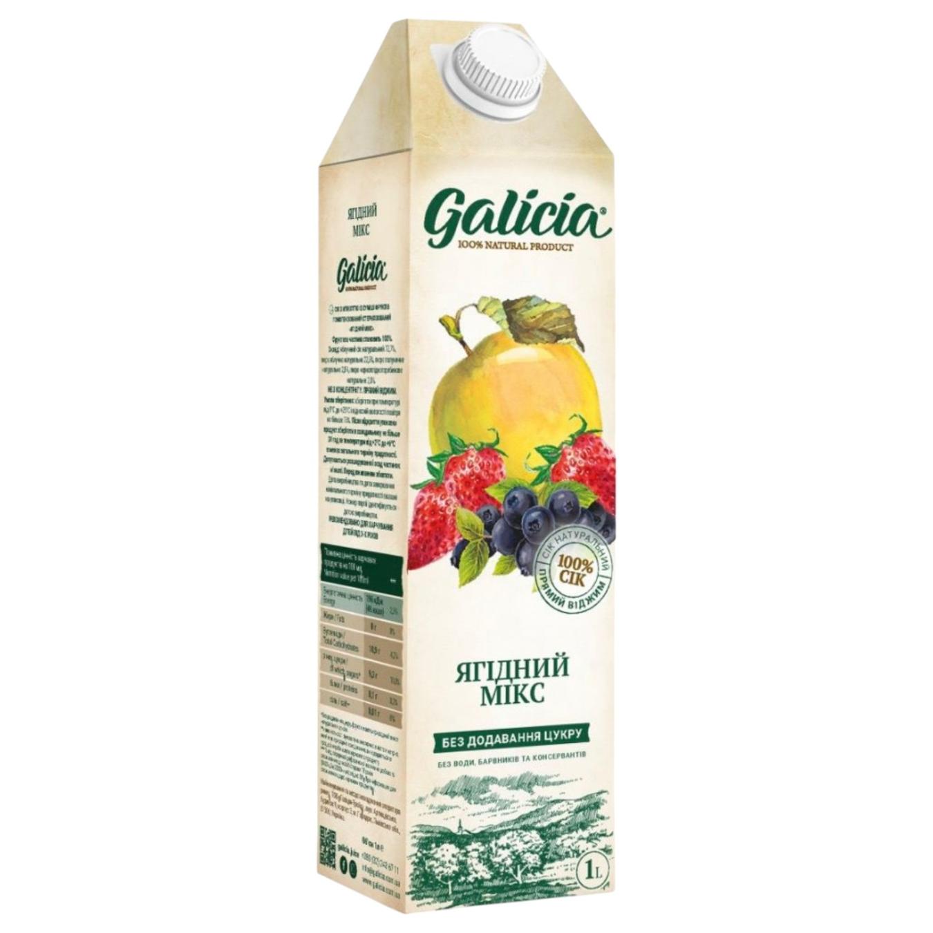 Сік Galicia Ягідний мікс 1л — фото продукту