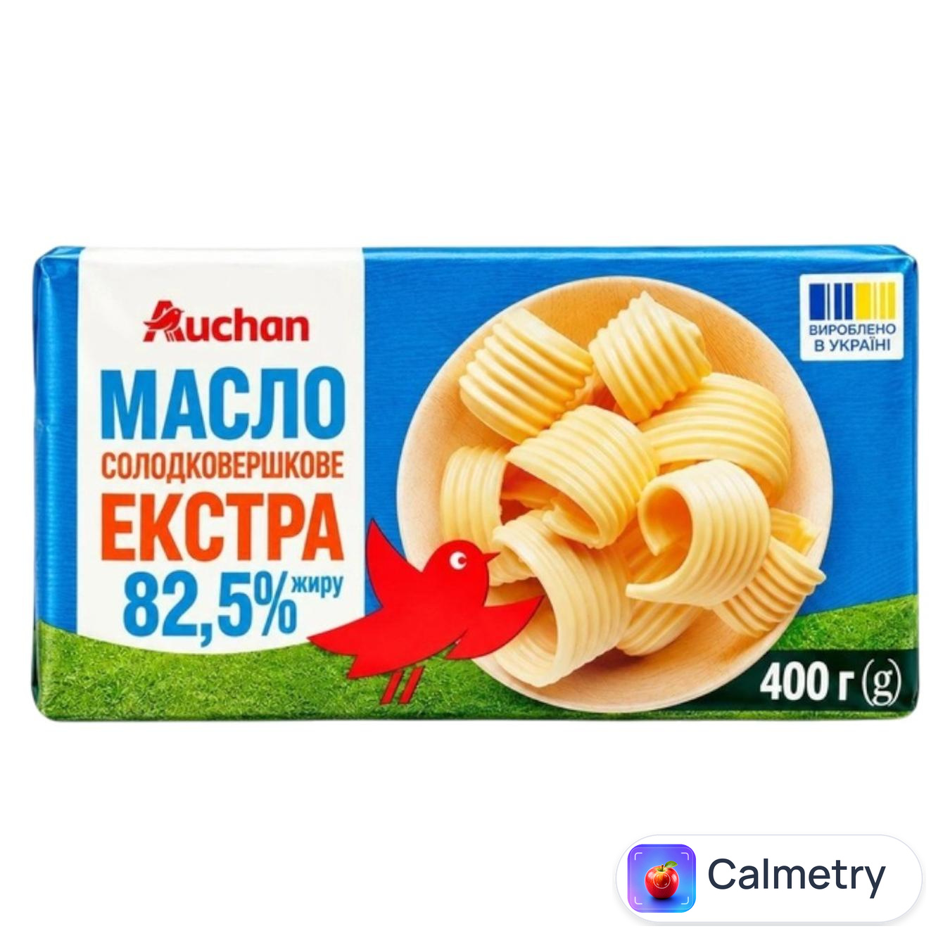 Масло Auchan Екстра солодковершкове 82,5% 400г