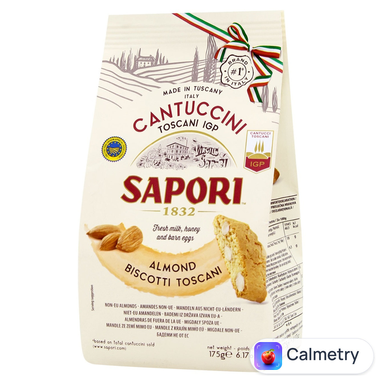 Печиво Sapori Кантучіні з мигдалем 175г
