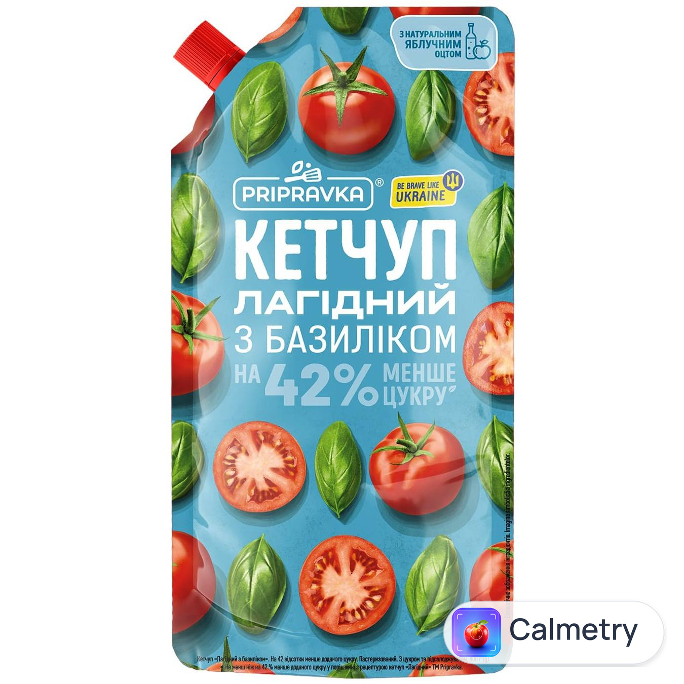 Кетчуп Pripravka Лагідний з базиліком 400г