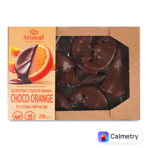 Цукерки Stimul Choco orange із сухих фруктів глазуровані