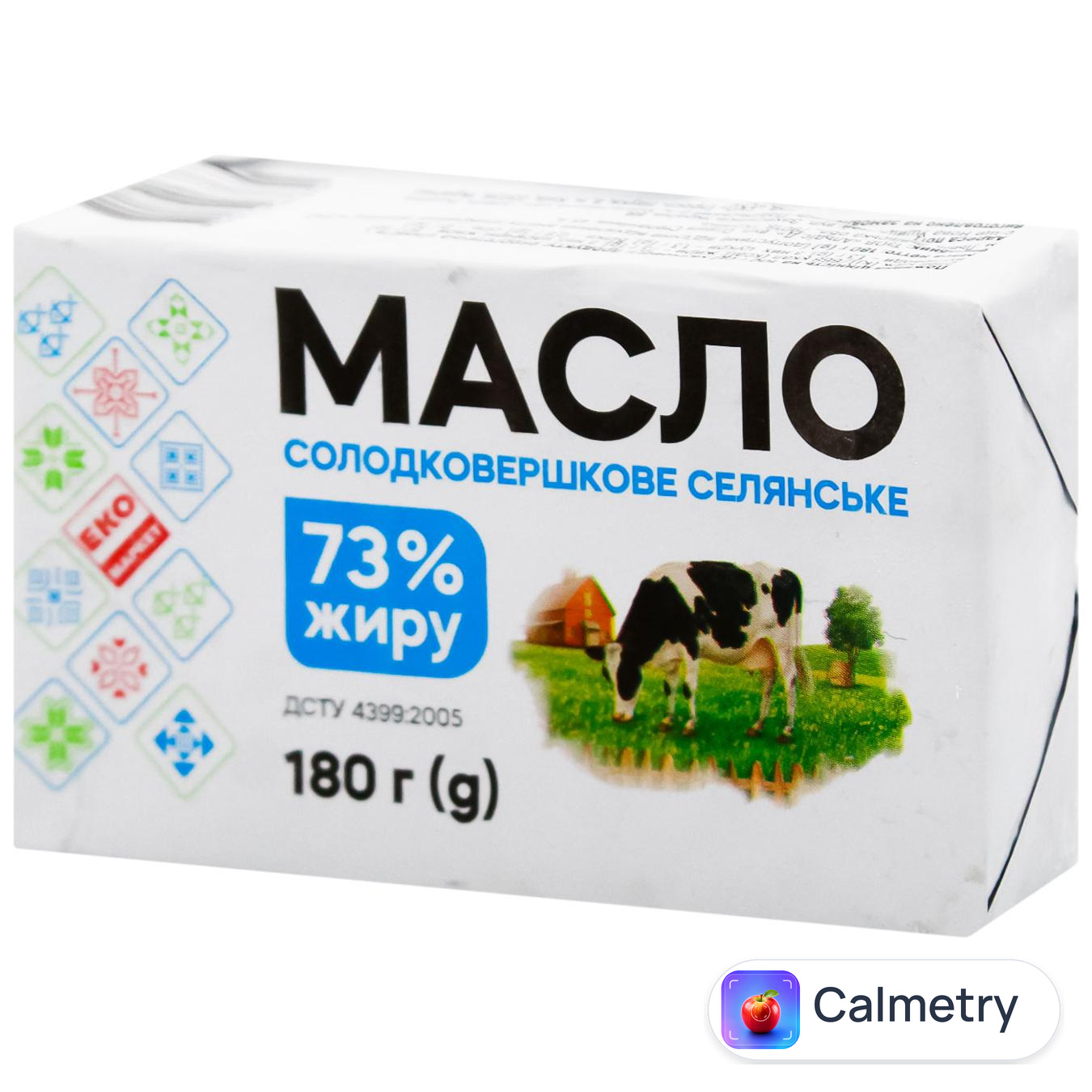 Масло Еко Маркет Селянське солодковершкове 73% 180г