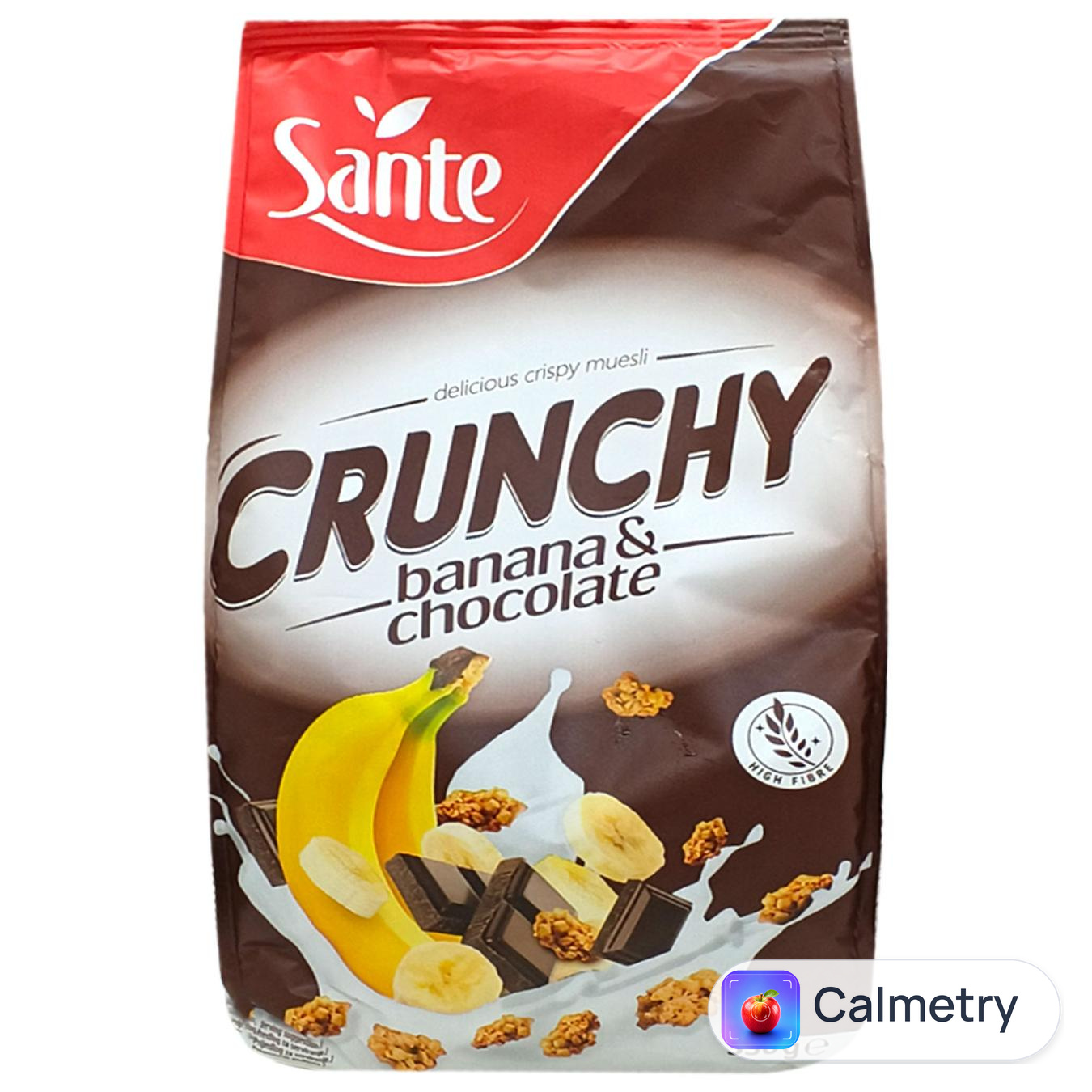 Кранчі Sante з бананом та шоколадом 350г