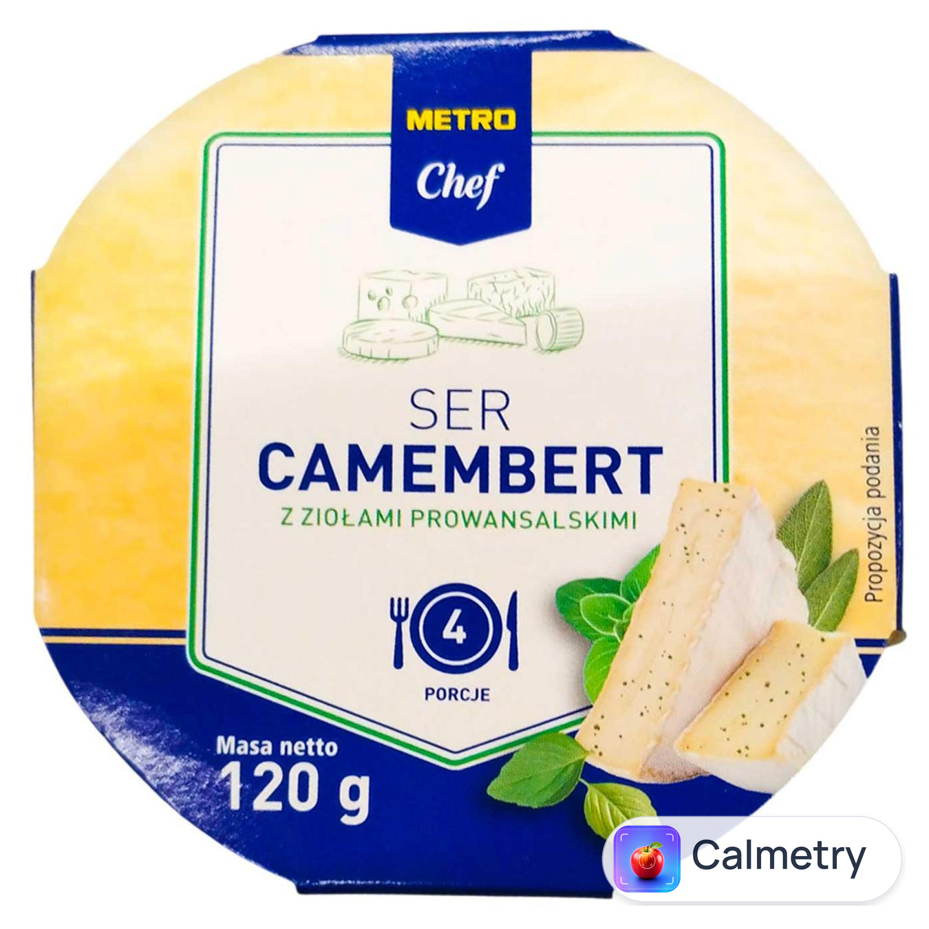 Сир Metro Chef Камамбер з прованськими травами 60% 120г — фото продукту