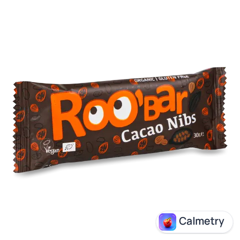 Батончик Roo'Bar з подрібненими какао-бобами