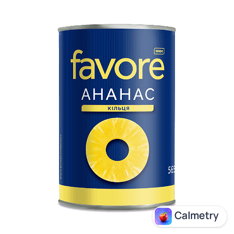 Ананаси Favore кільця в сиропі, 565г