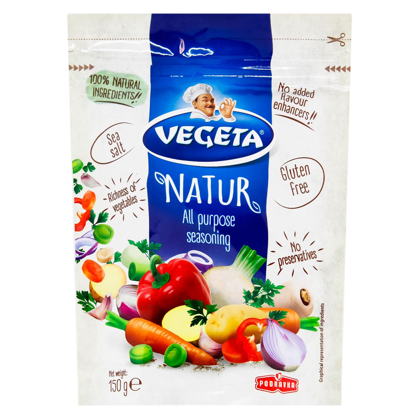 Приправа Vegeta Natur з овочами універсальна 150г — фото продукту