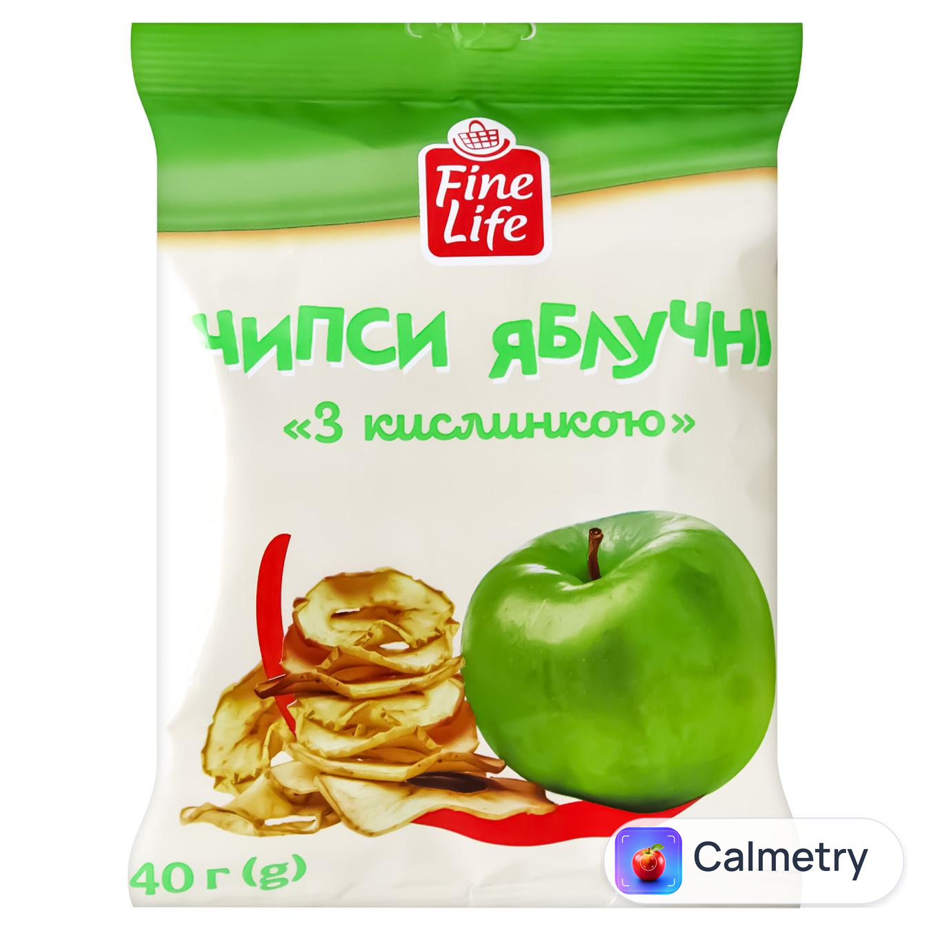 Чипси яблучні Fine Life З кислинкою 40г — фото продукту