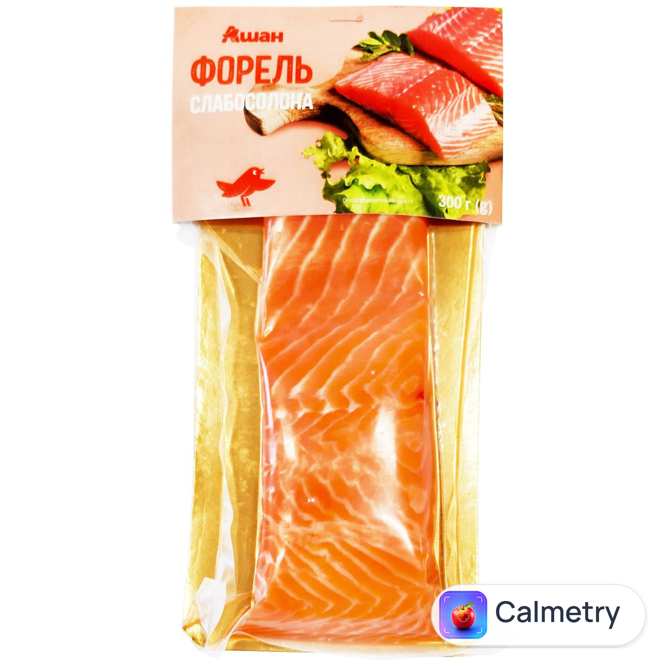 Форель Auchan філе-шматок слабосолена 300г