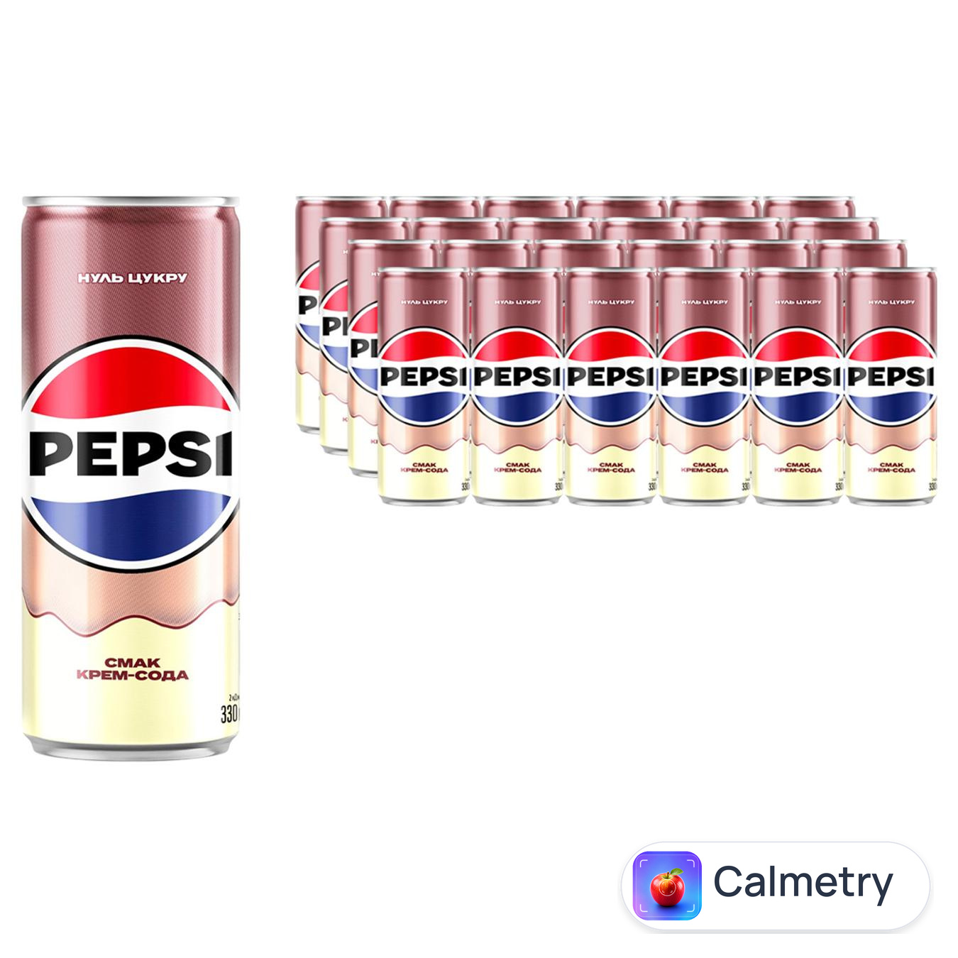 Напій сильногазований Pepsi Крем-сода 0,33л 24шт