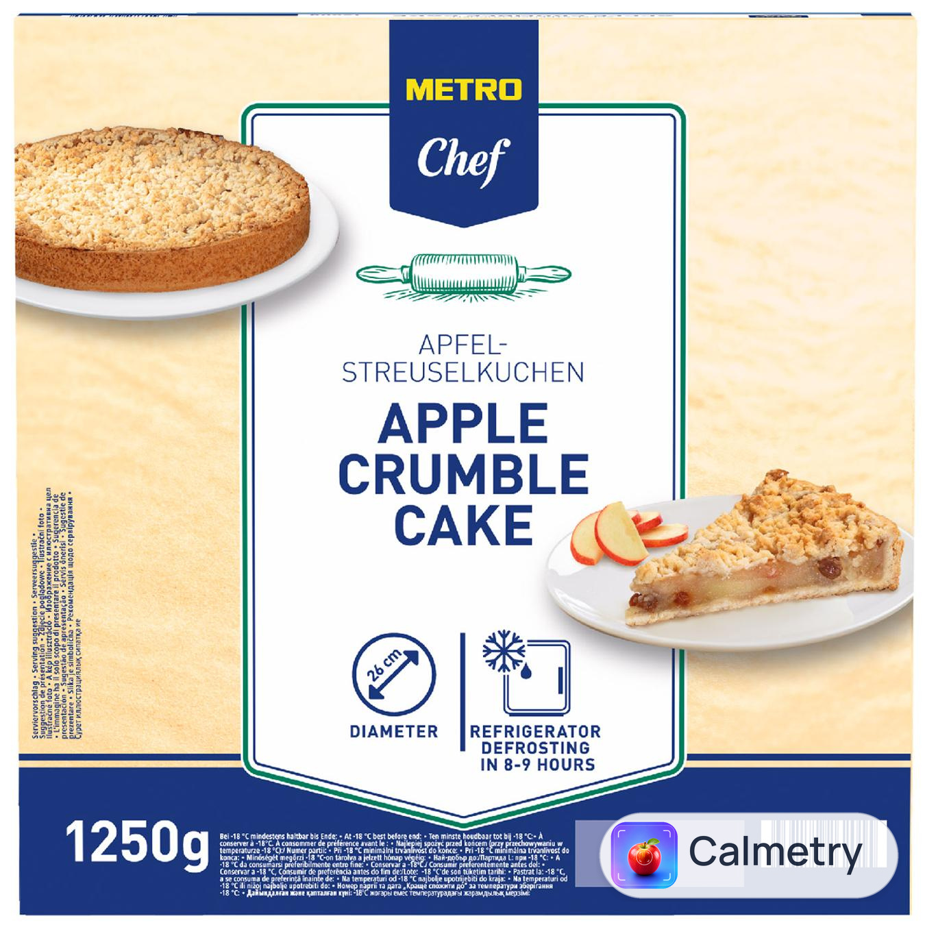 Пиріг Metro Chef Крамбл яблучний 1250г — фото продукту